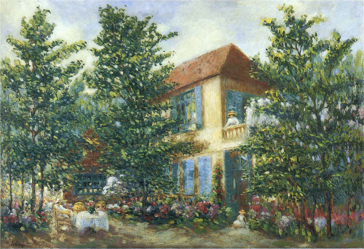 After Midday in the Garden by Henri Lebasque,A3(16x12")Poster