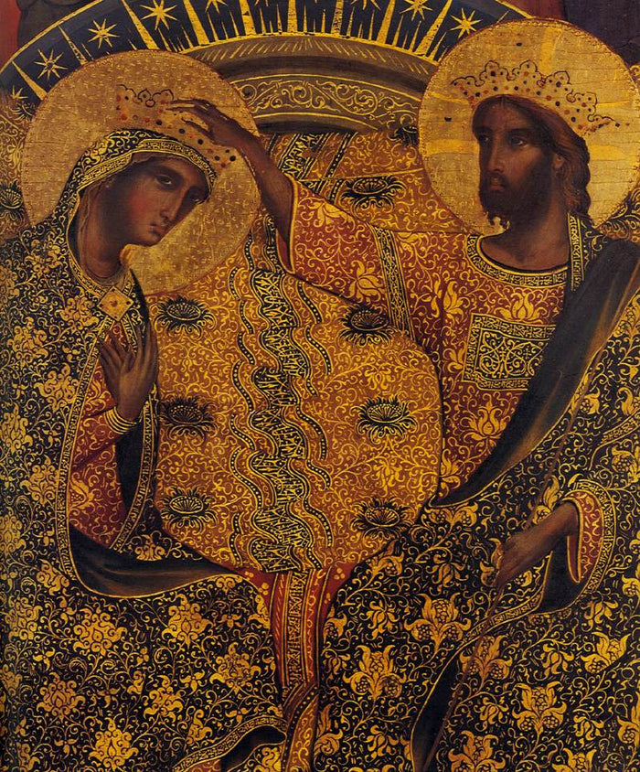 Polyptych (detail of central panel), vintage artwork by Paolo Veneziano, A3 (16x12