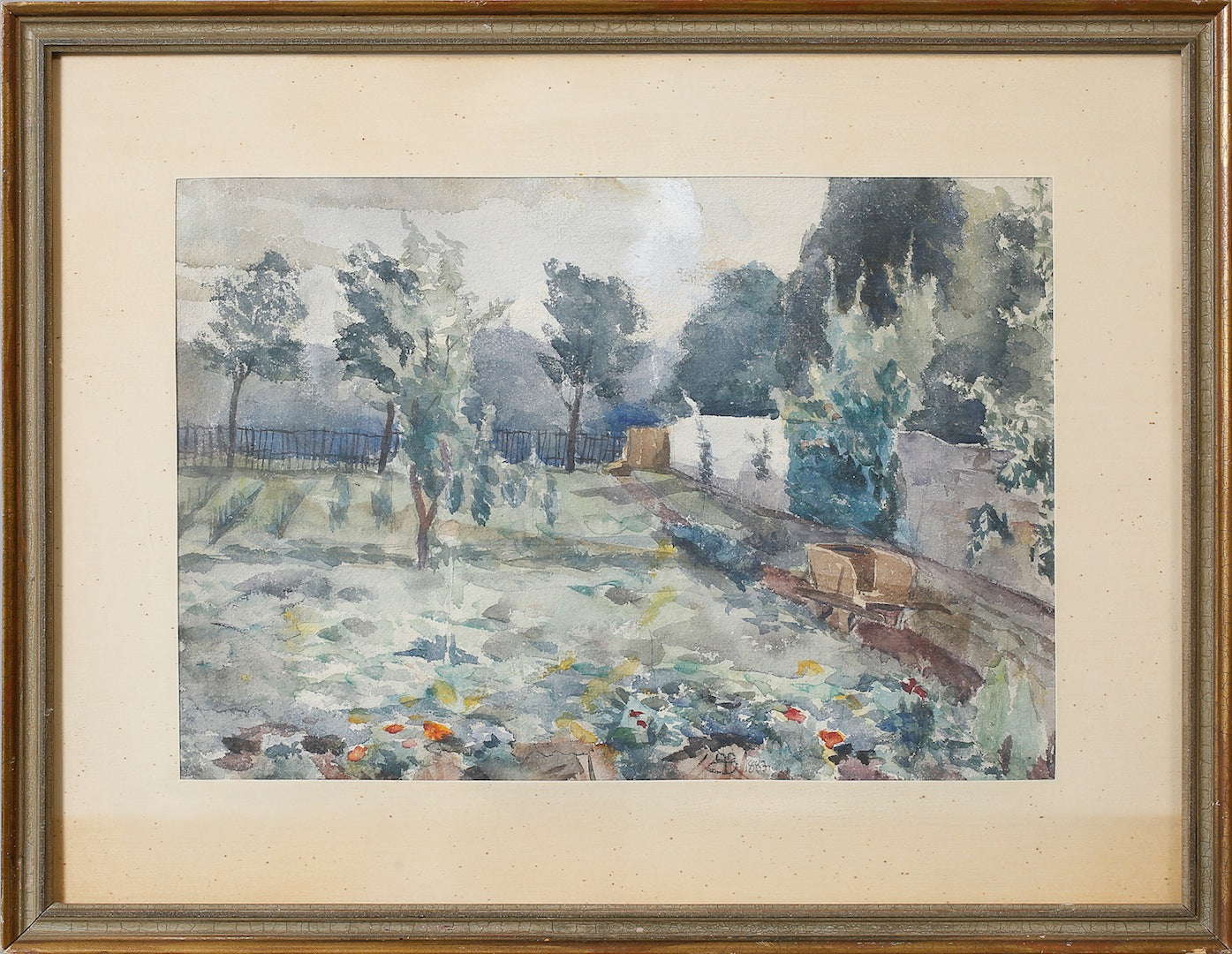 Grez sur Loing, vintage artwork by Mina Carlson-Bredberg, 12x8" (A4) Poster