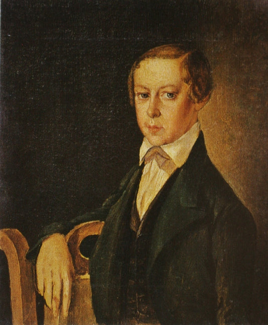 Portrait of A.I. Pozdneev, vintage artwork by Grigory Soroka, 12x8" (A4) Poster