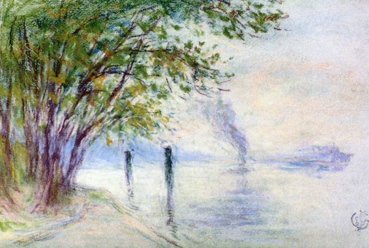 The Seine near Vernon, vintage artwork by Claude-Emil Schuffenecker, 12x8" (A4) Poster