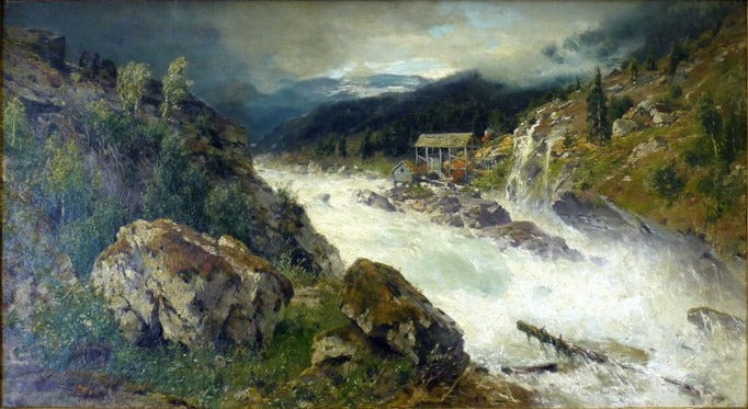 The Mountain Stream by Walter Moras,A3(16x12")Poster