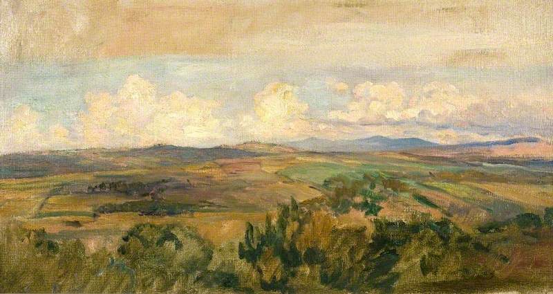 Study: Towards the Malverns by Brian Hatton,16x12(A3) Poster