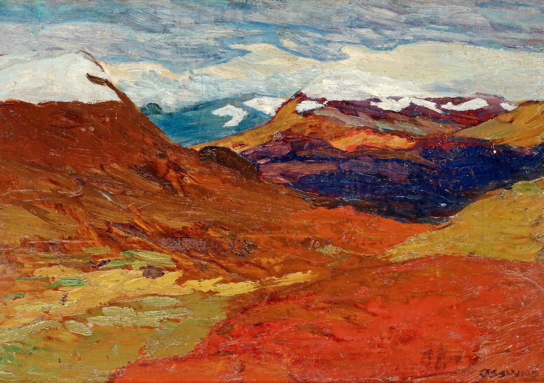 Kvikkjokk, vintage artwork by Helmer Osslund, 12x8" (A4) Poster