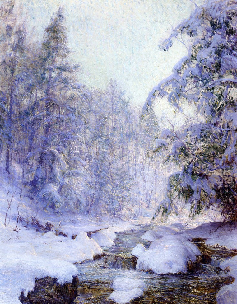 Kinderhook Creek, vintage artwork by Walter Launt Palmer, 12x8" (A4) Poster