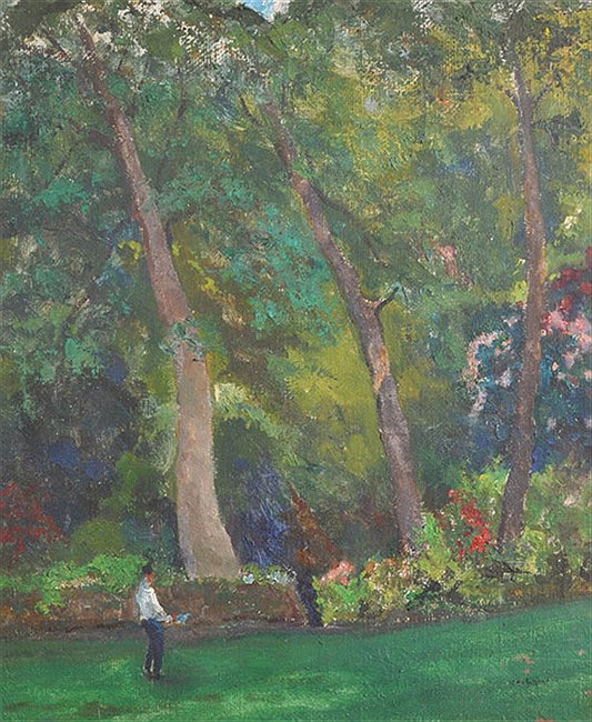 A Walk in the Park, vintage artwork by Clarence Gihon, 12x8" (A4) Poster