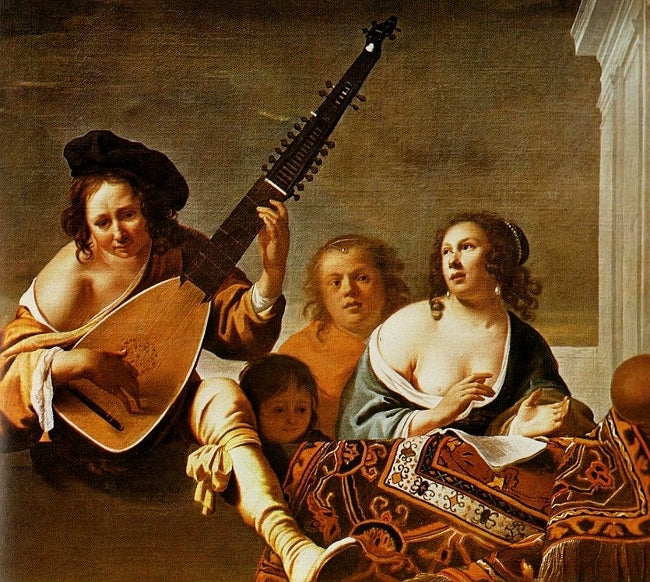 Concerte, vintage artwork by Jan van Bronckhorst, 12x8" (A4) Poster