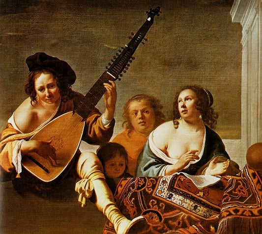 Concerte, vintage artwork by Jan van Bronckhorst, 12x8" (A4) Poster