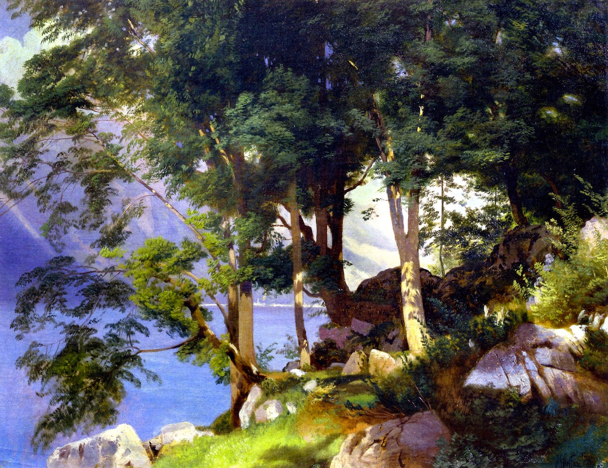 Lake Brienz, vintage artwork by Johann Gottfried Steffan, A3 (16x12") Poster Print