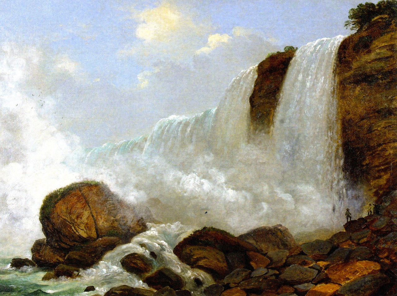Niagara: American Falls, vintage artwork by Christopher Pearse Cranch, A3 (16x12") Poster Print