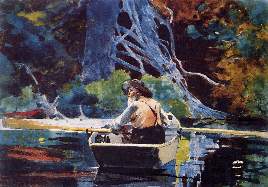 The Adirondack Guide, vintage artwork by Winslow Homer, 12x8" (A4) Poster