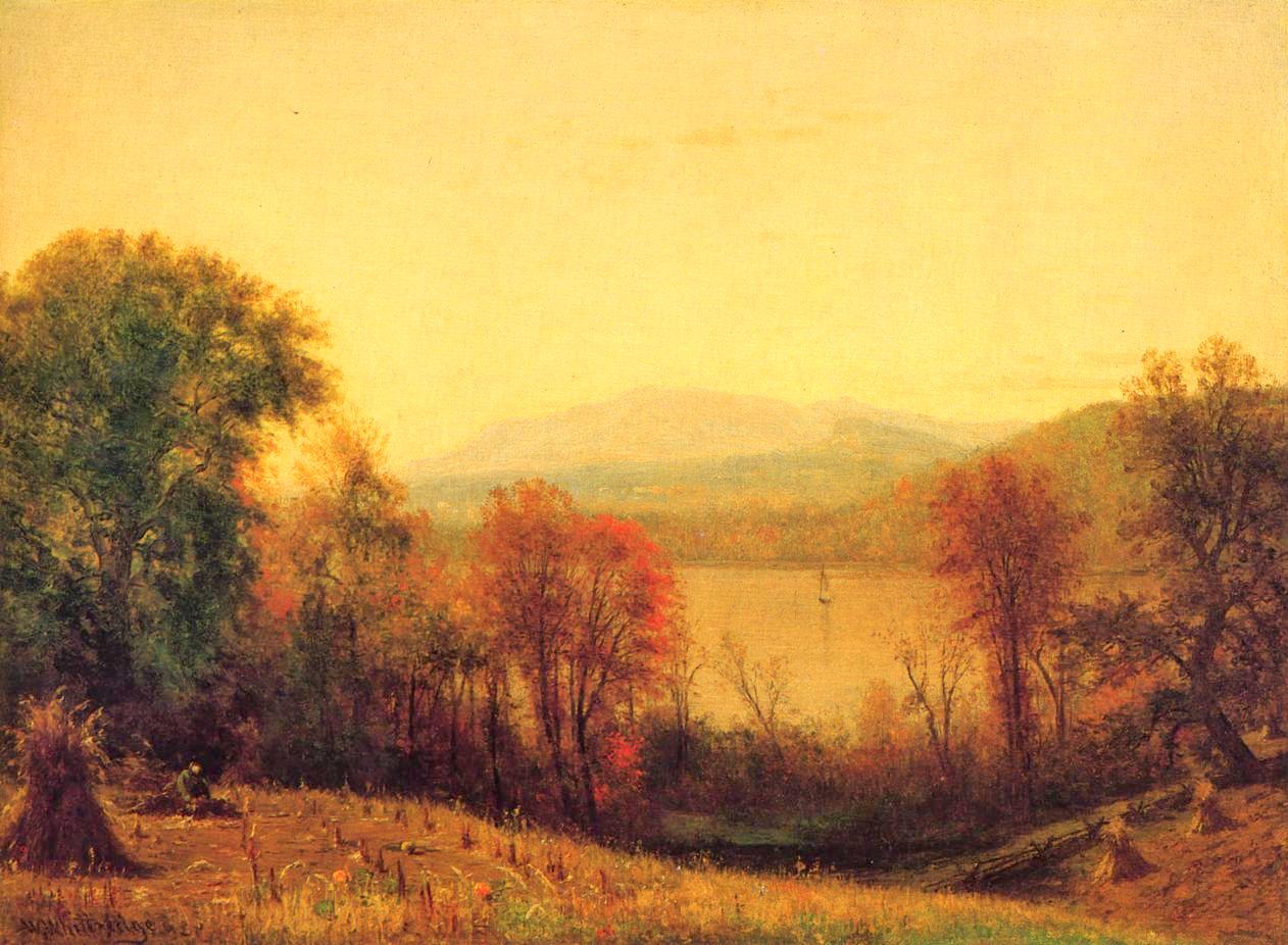 Autumn on the Hudson, vintage artwork by Thomas Worthington Whittredge, A3 (16x12") Poster Print