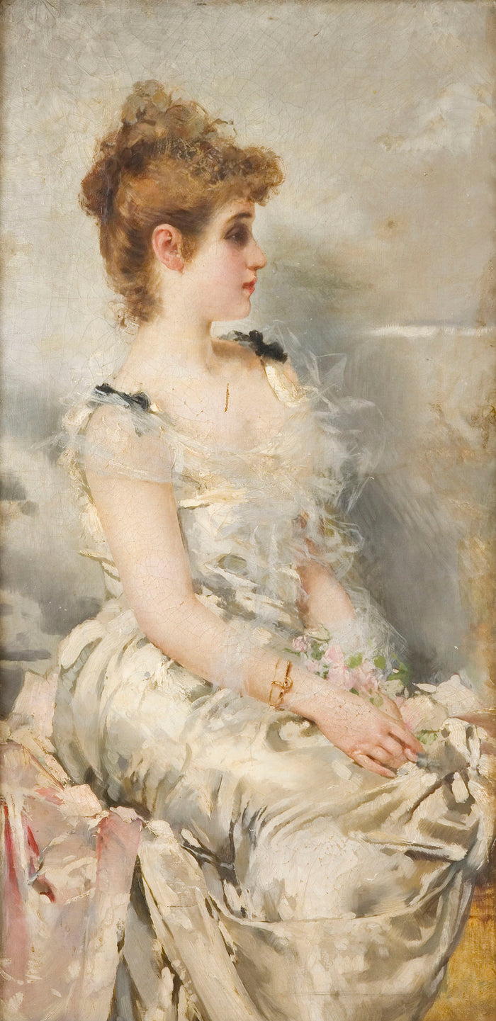 Giovane donna by Vittorio Matteo Corcos,A3(16x12