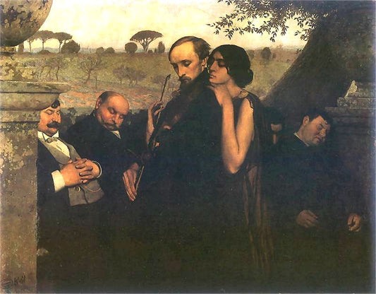 Philistines, vintage artwork by Edward Okuń, 12x8" (A4) Poster