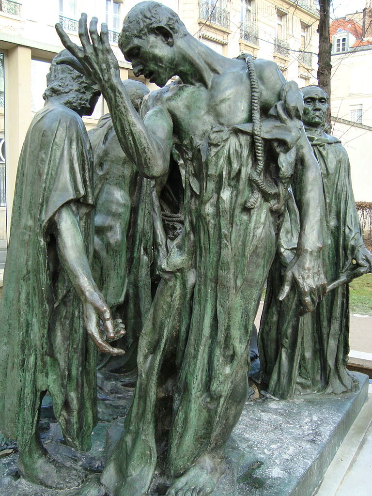 Les bourgeois de Calais, vintage artwork by Auguste Rodin, 12x8" (A4) Poster