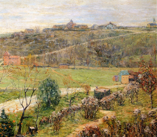 The Hillside, vintage artwork by Ernest Lawson, 12x8" (A4) Poster
