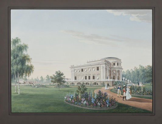 Yelagin Palace, St. Petersburg, vintage artwork by Karl Beggrov, A3 (16x12") Poster Print