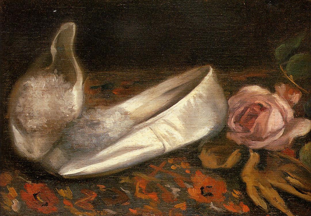 White Shoes, vintage artwork by Eva Gonzales, 12x8" (A4) Poster