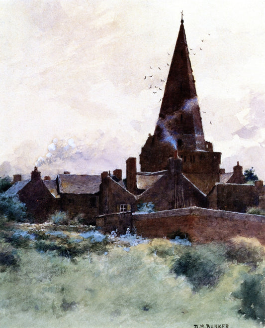 Notre Dame de Larmor, vintage artwork by Dennis Miller Bunker, 12x8" (A4) Poster