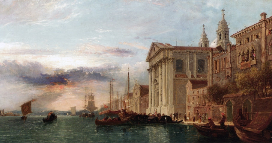 Chiesa di Gesuati, Venezia, vintage artwork by James Holland, A3 (16x12") Poster Print