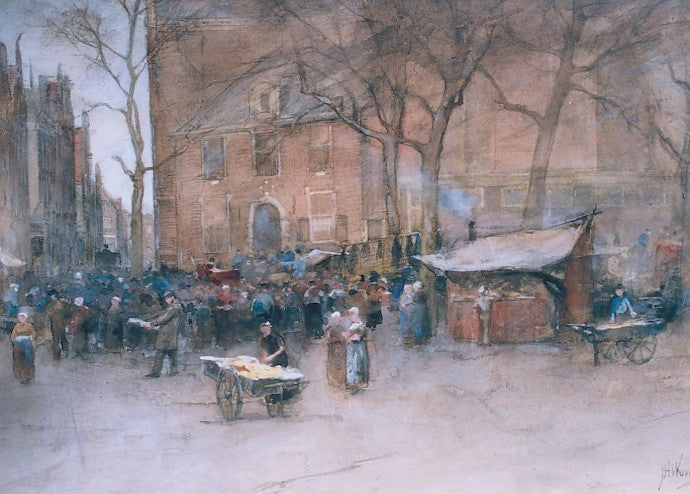 Market in Amsterdam by Jan Hillebrand Wijsmuller,A3(16x12")Poster
