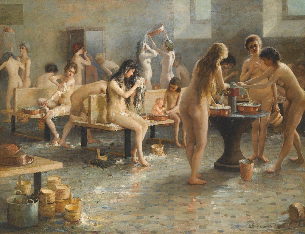 In the Bath House by Vladimir Plotnikov,A3(16x12")Poster