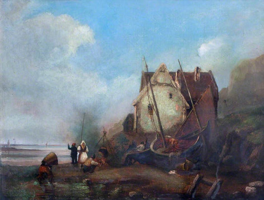 On the Brittany Coast, vintage artwork by Richard Parkes Bonington, A3 (16x12") Poster Print