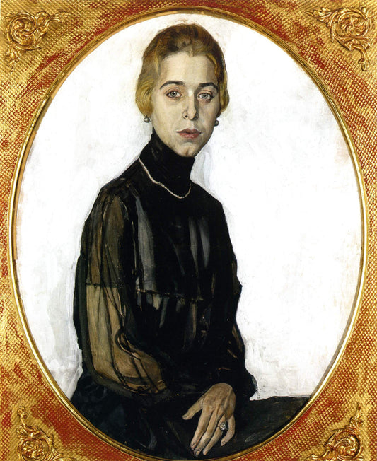 Portrait of P.A. Berkman, vintage artwork by Alexander Golovin, 12x8" (A4) Poster
