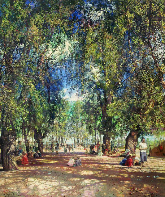 Alley in the Park, vintage artwork by Isaak Brodsky, 12x8" (A4) Poster