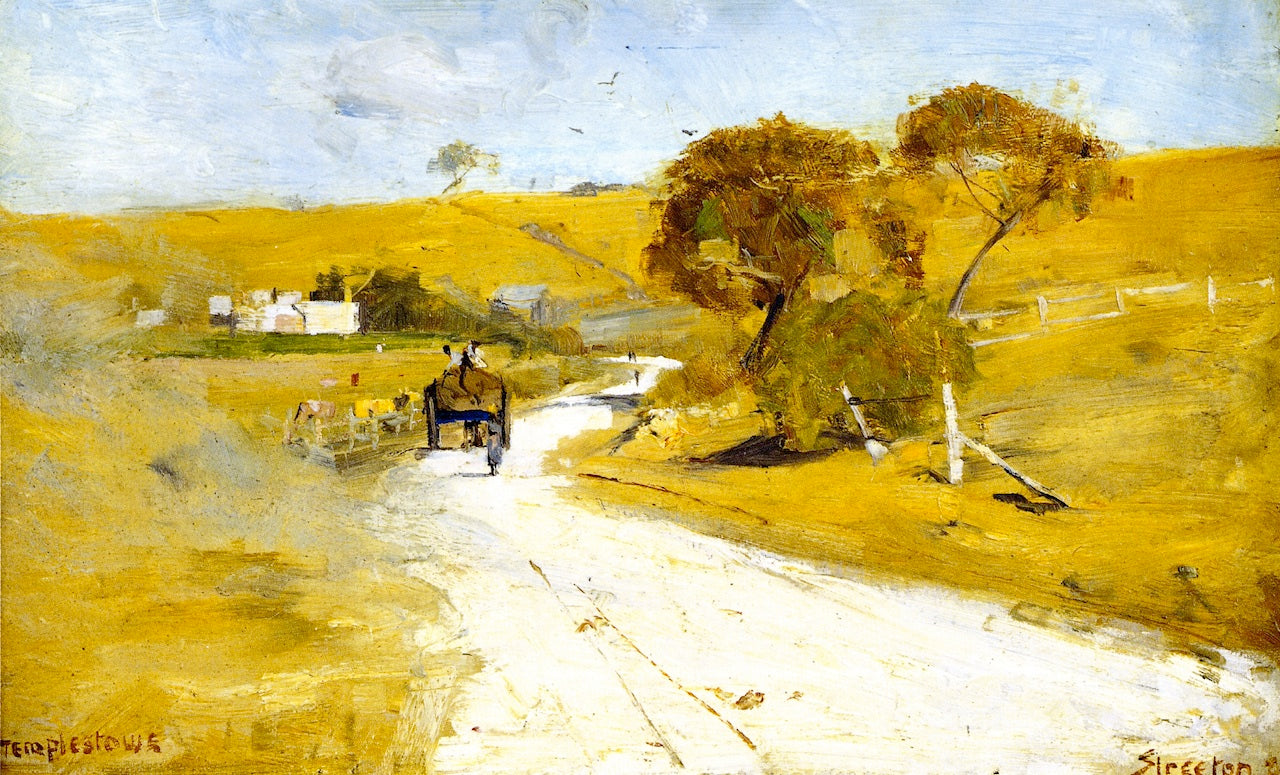 At Templestowe, vintage artwork by Sir Arthur Streeton, 12x8" (A4) Poster