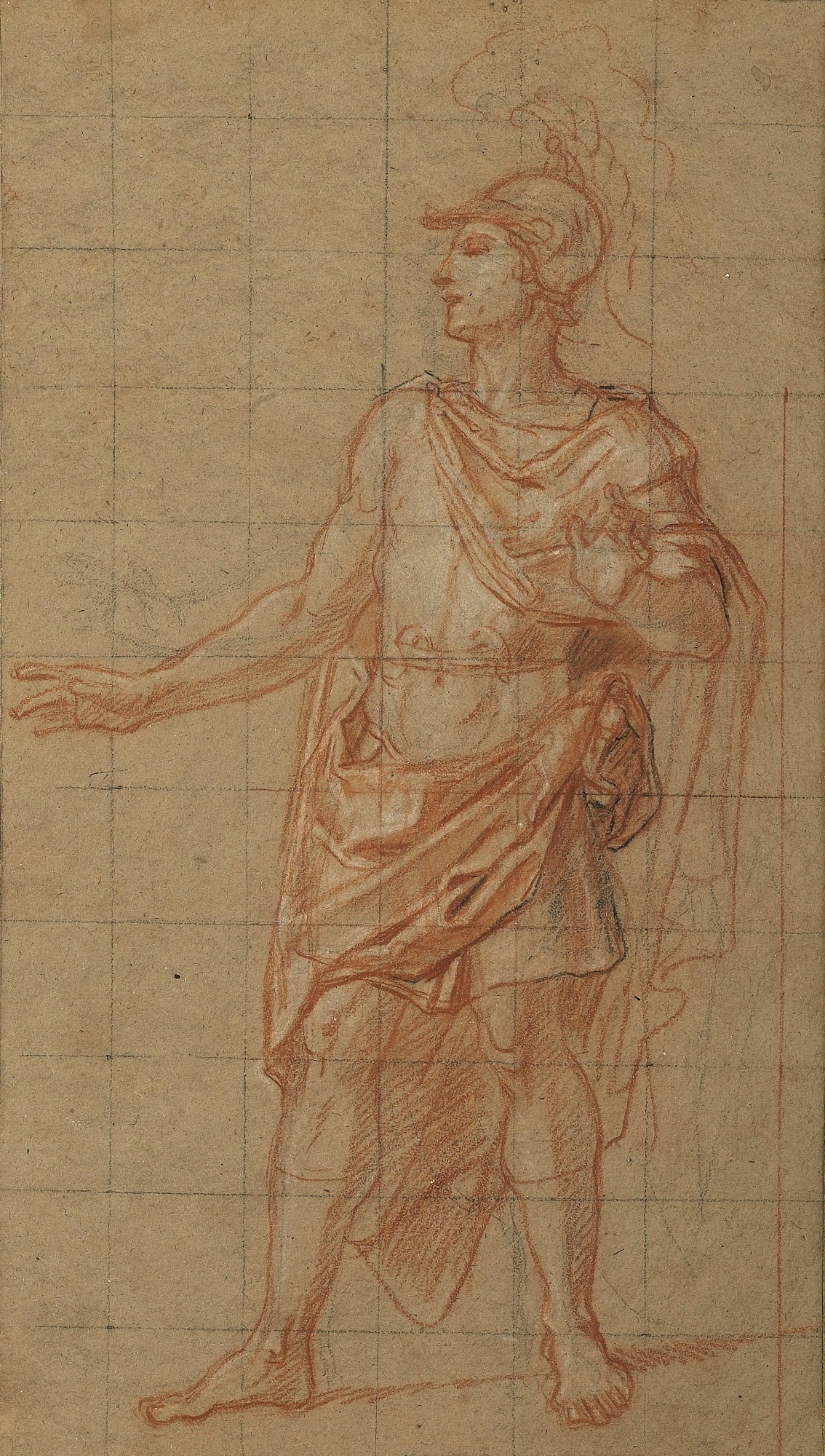 Study for Aenas, vintage artwork by Antoine Coypel II, 12x8" (A4) Poster