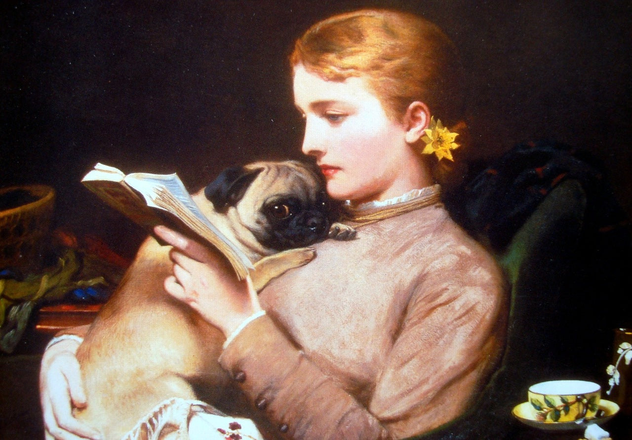 Blond and Brunette, vintage artwork by Charles Burton Barber, 12x8" (A4) Poster