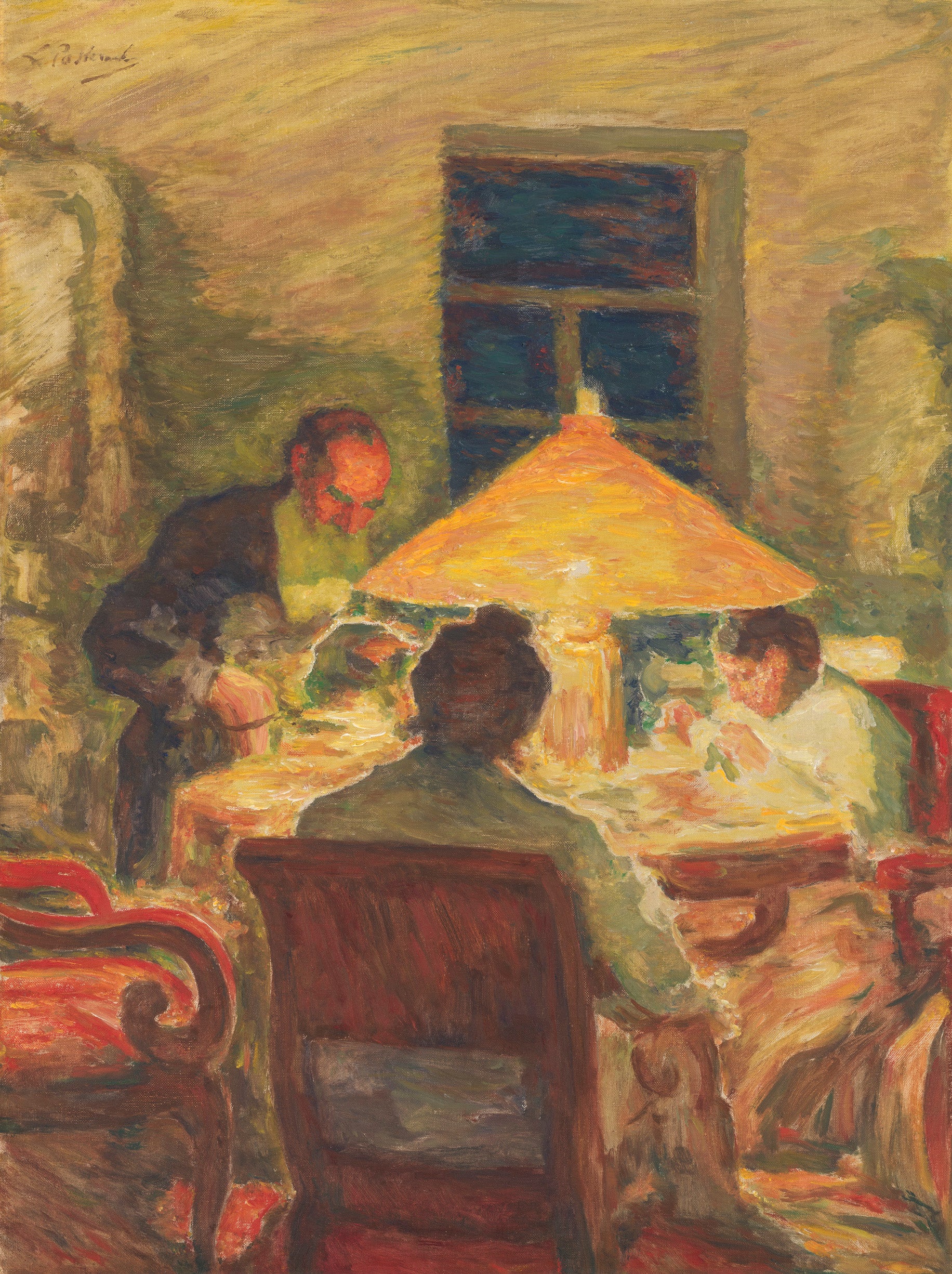 Leo Tolstoy with His Family, vintage artwork by Leonid Osipovich Pasternak, 12x8" (A4) Poster