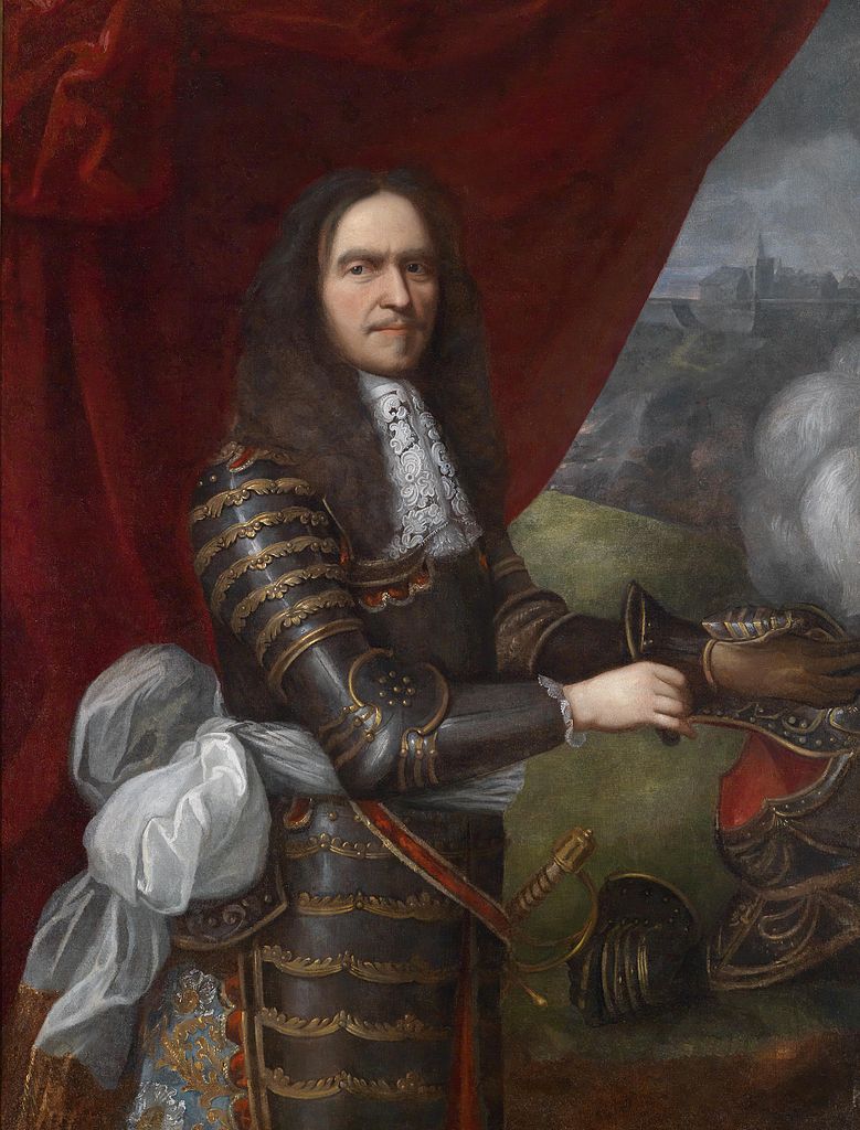 Henri de La Tour d'Auvergne, Vicomte de Turenne, vintage artwork by Pierre Mignard, 12x8" (A4) Poster