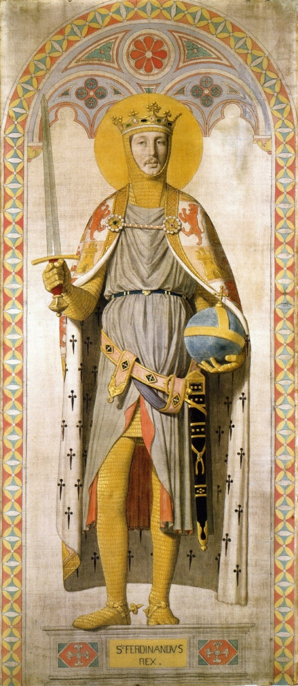 Duke Ferdinand-Philippe of Orleans, as St. Ferdinand of Castile, vintage artwork by Jean-Auguste-Dominique Ingres, 12x8" (A4) Poster