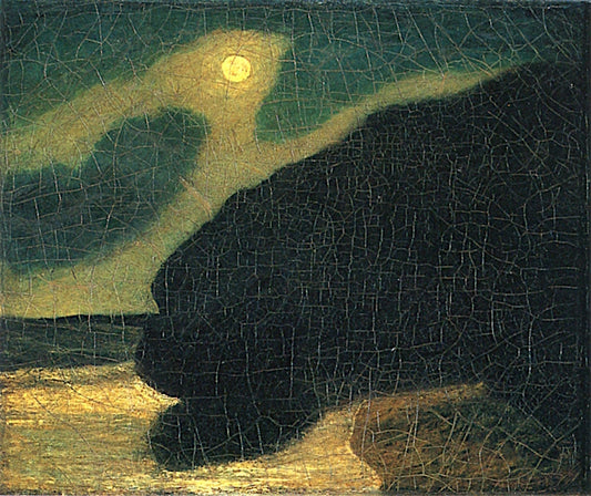 Moonlit Cove, vintage artwork by Albert Pinkham Ryder, 12x8" (A4) Poster