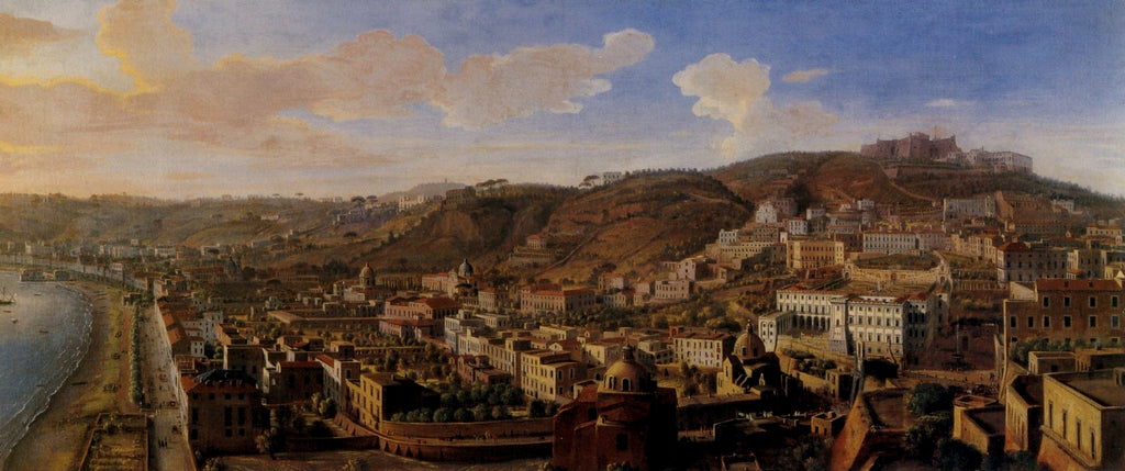 Il Borgo di Chiaja, vintage artwork by Caspar van Wittel, 12x8" (A4) Poster