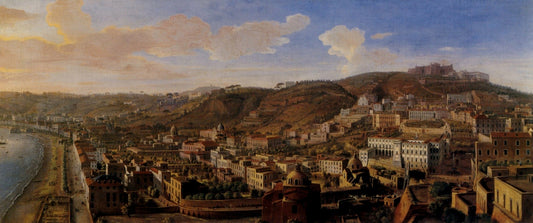 Il Borgo di Chiaja, vintage artwork by Caspar van Wittel, 12x8" (A4) Poster