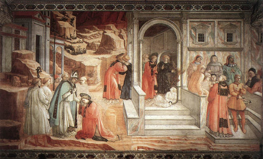 Disputation in the Synagogue, vintage artwork by Fra Filippo Lippi, A3 (16x12") Poster Print