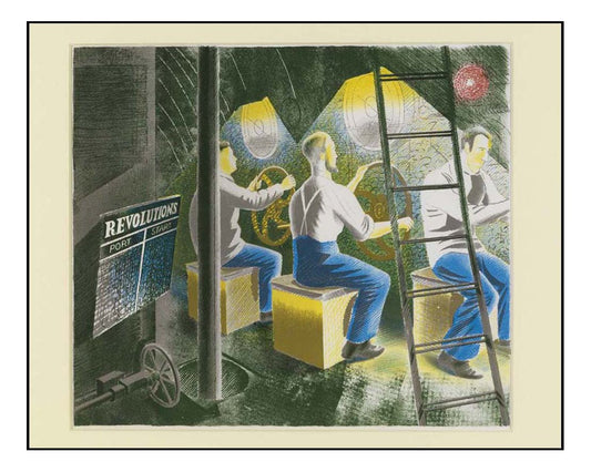 Diving Controls Number 2, 1941, HMS Dolphin Submarine, WW2 by Eric Ravilious