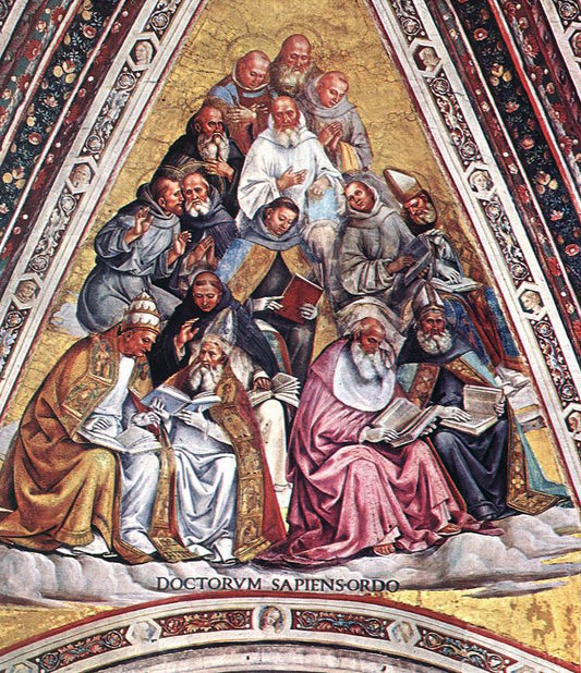Doctors of the Church, vintage artwork by Luca Signorelli, A3 (16x12") Poster Print