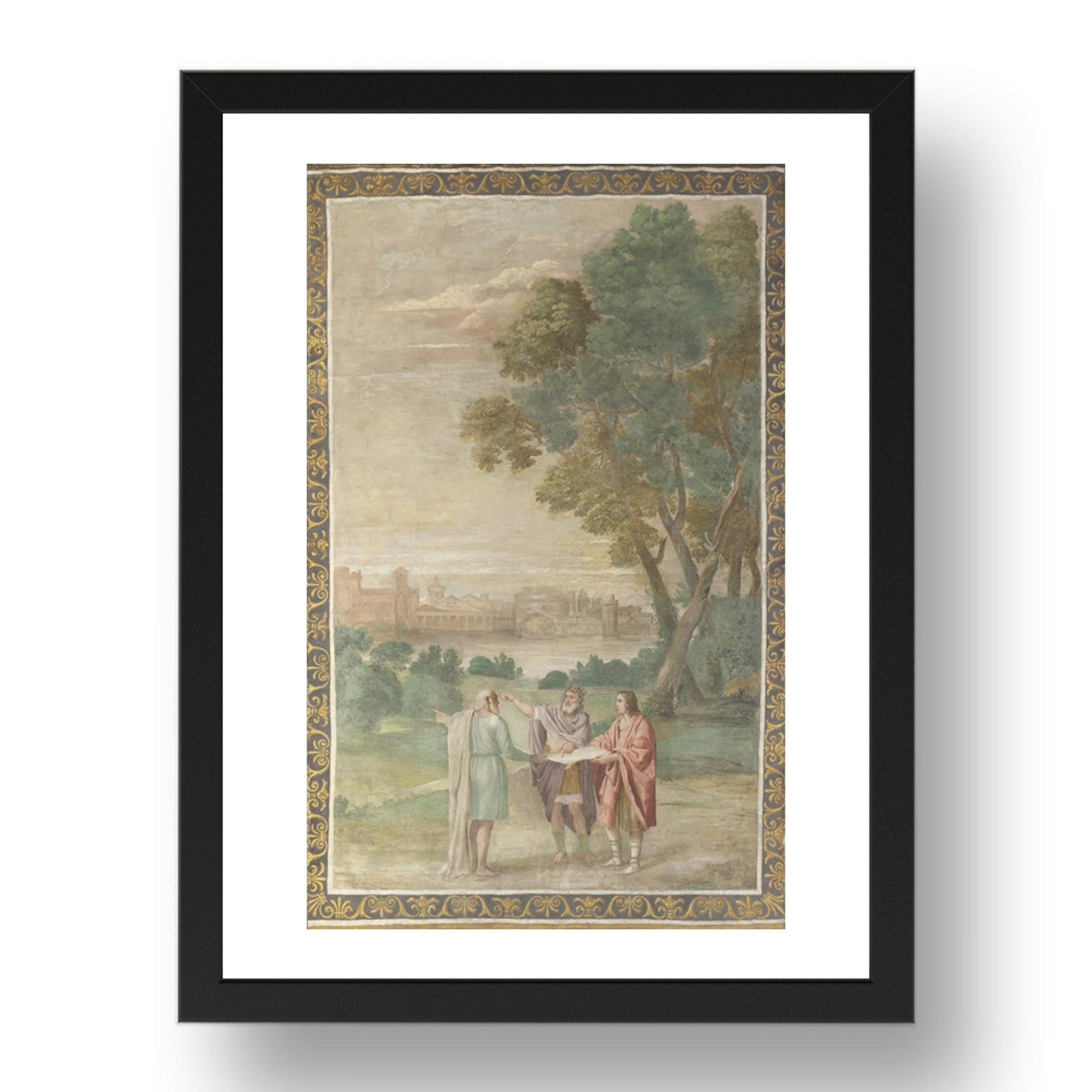 Domenichino and assistants: Apollo and Neptune advising Laomedon, Poster in 17x13"(A3) Frame