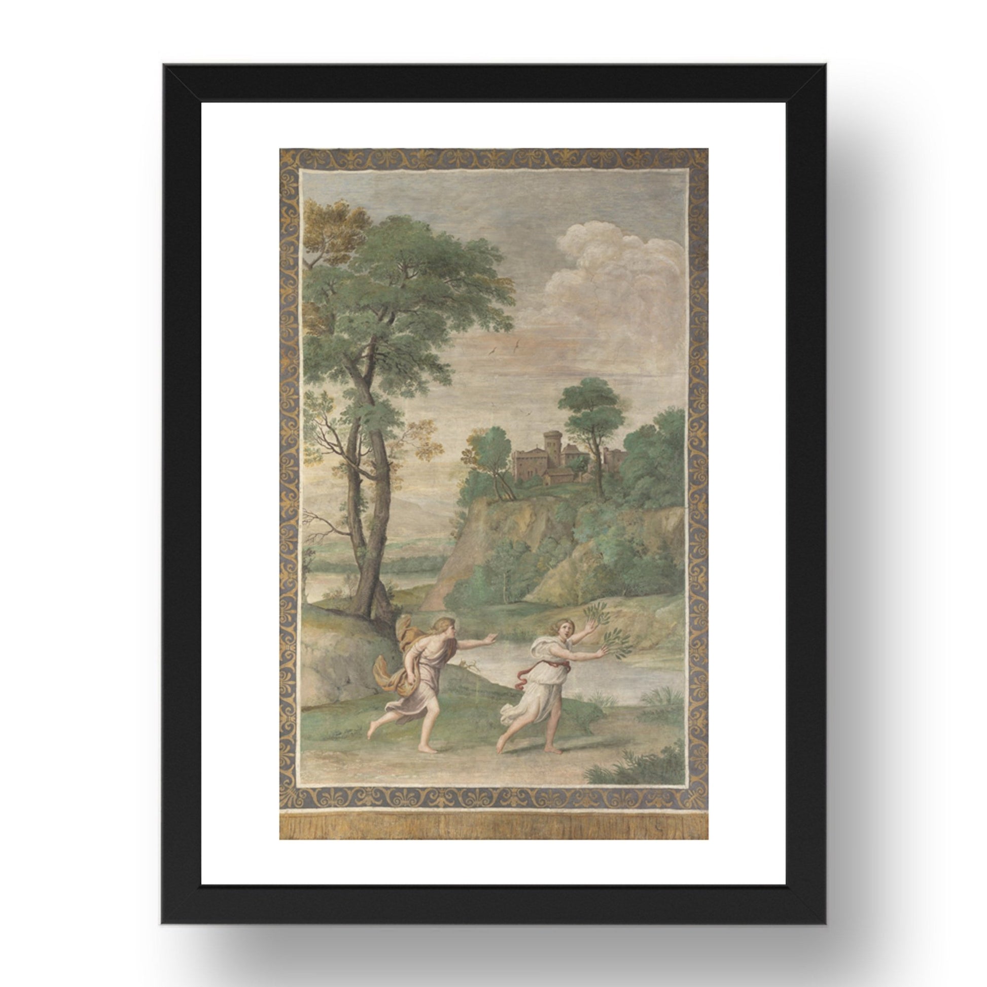 Domenichino and assistants: Apollo pursuing Daphne, Poster in 17x13"(A3) Frame