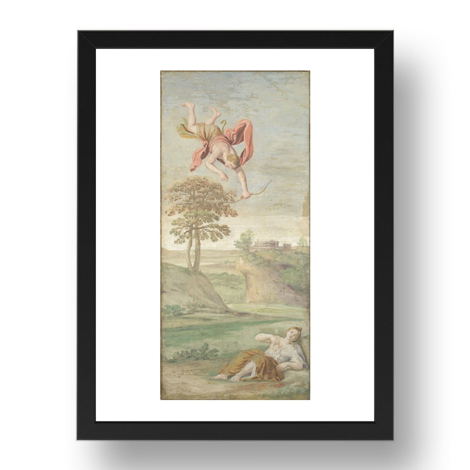 Domenichino and assistants: Apollo slaying Coronis, Poster in 17x13"(A3) Frame