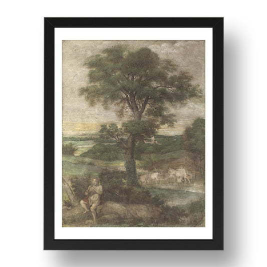 Domenichino and assistants: Mercury stealing the Herds of Admetus, Poster in 17x13"(A3) Frame