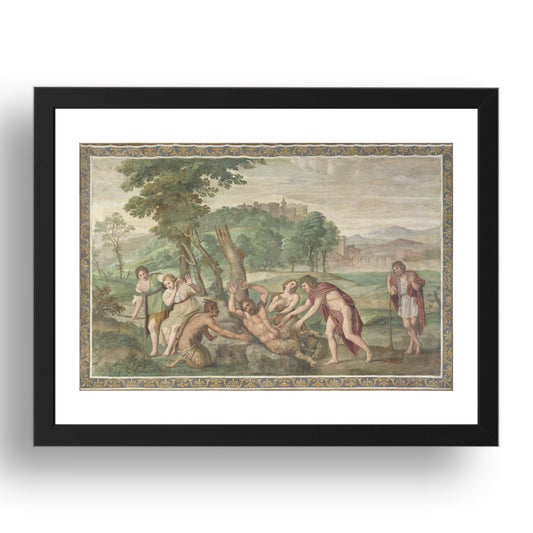 Domenichino and assistants: The Flaying of Marsyas, Poster in 17x13"(A3) Frame