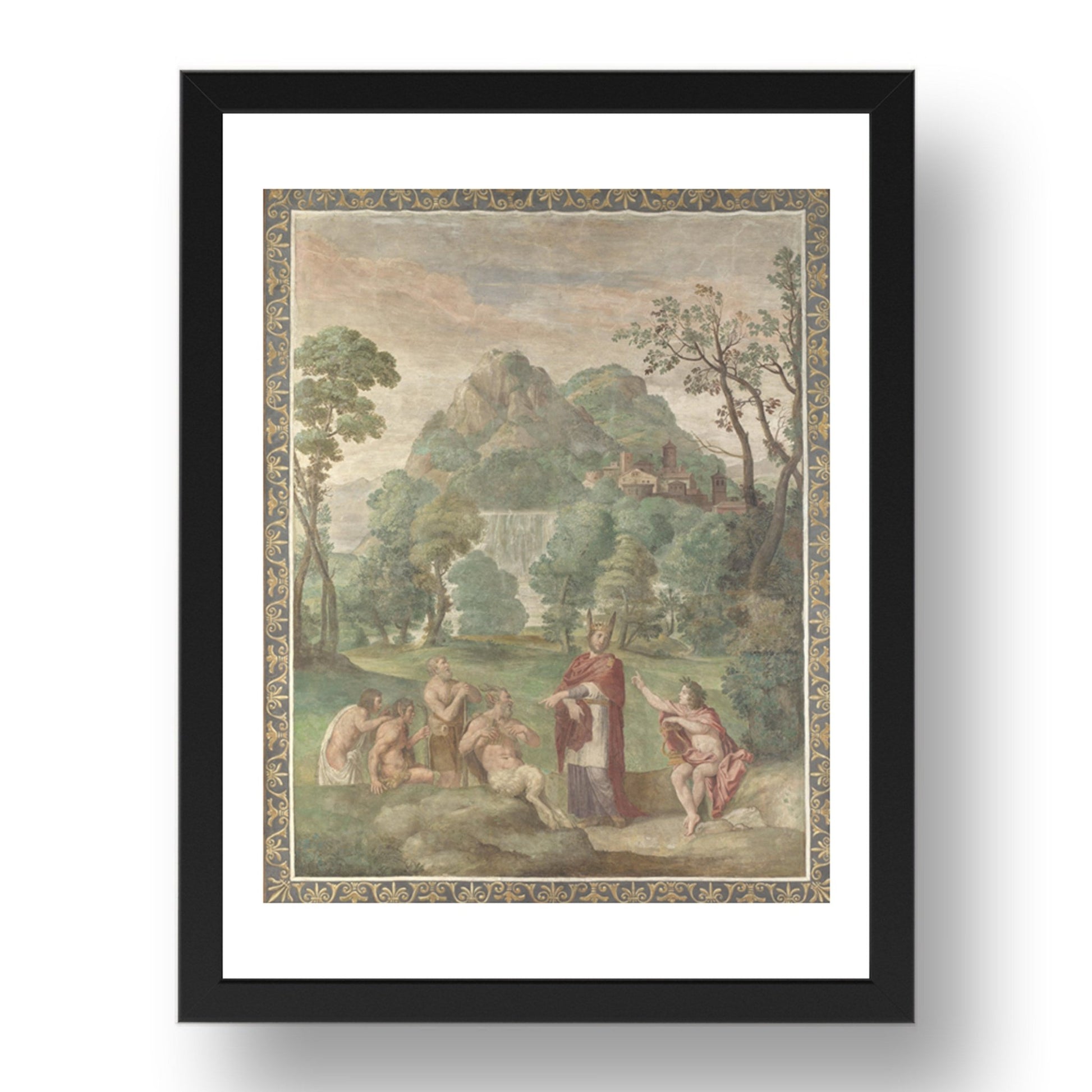 Domenichino and assistants: The Judgement of Midas, Poster in 17x13"(A3) Frame