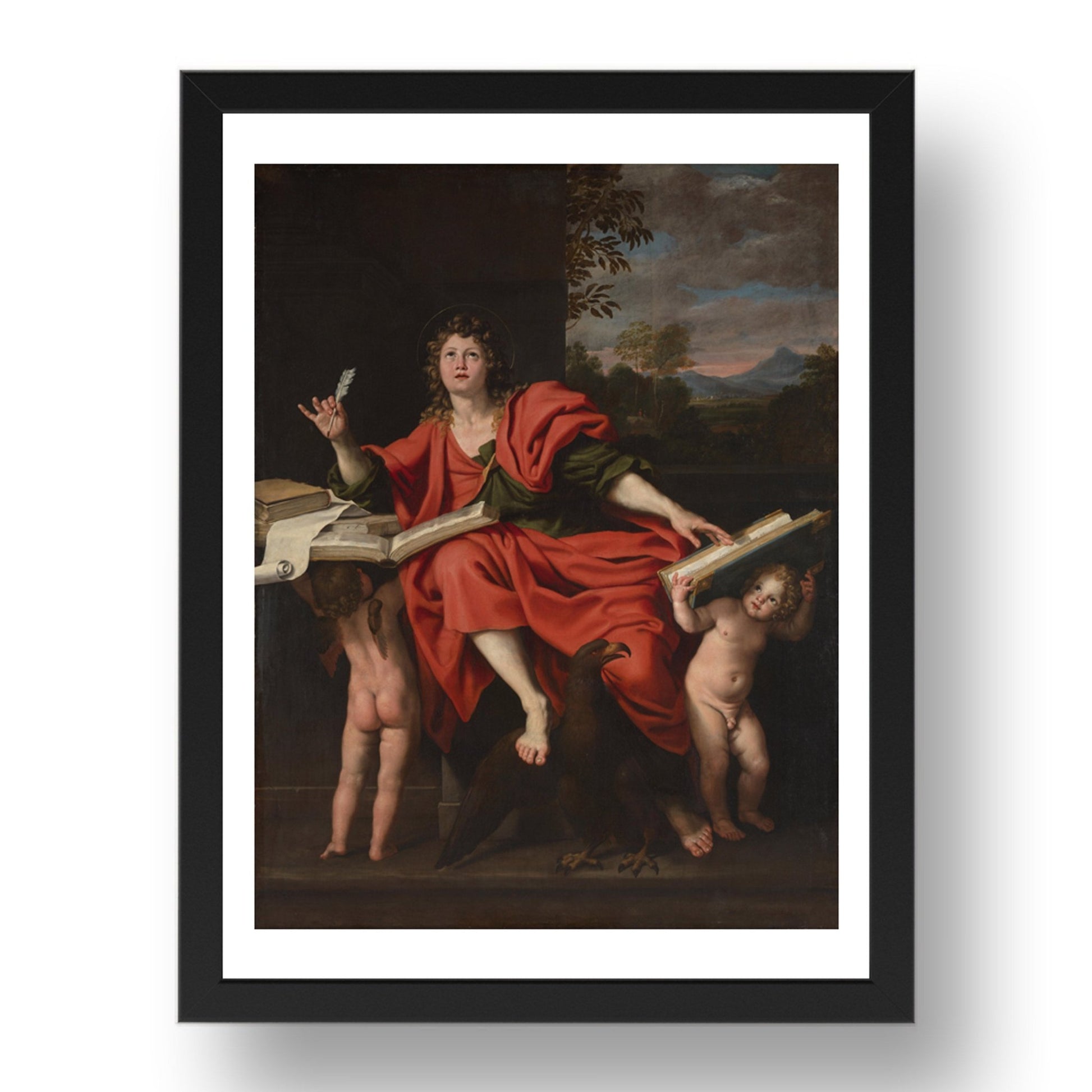Domenichino: Saint John the Evangelist, Poster in 17x13"(A3) Frame