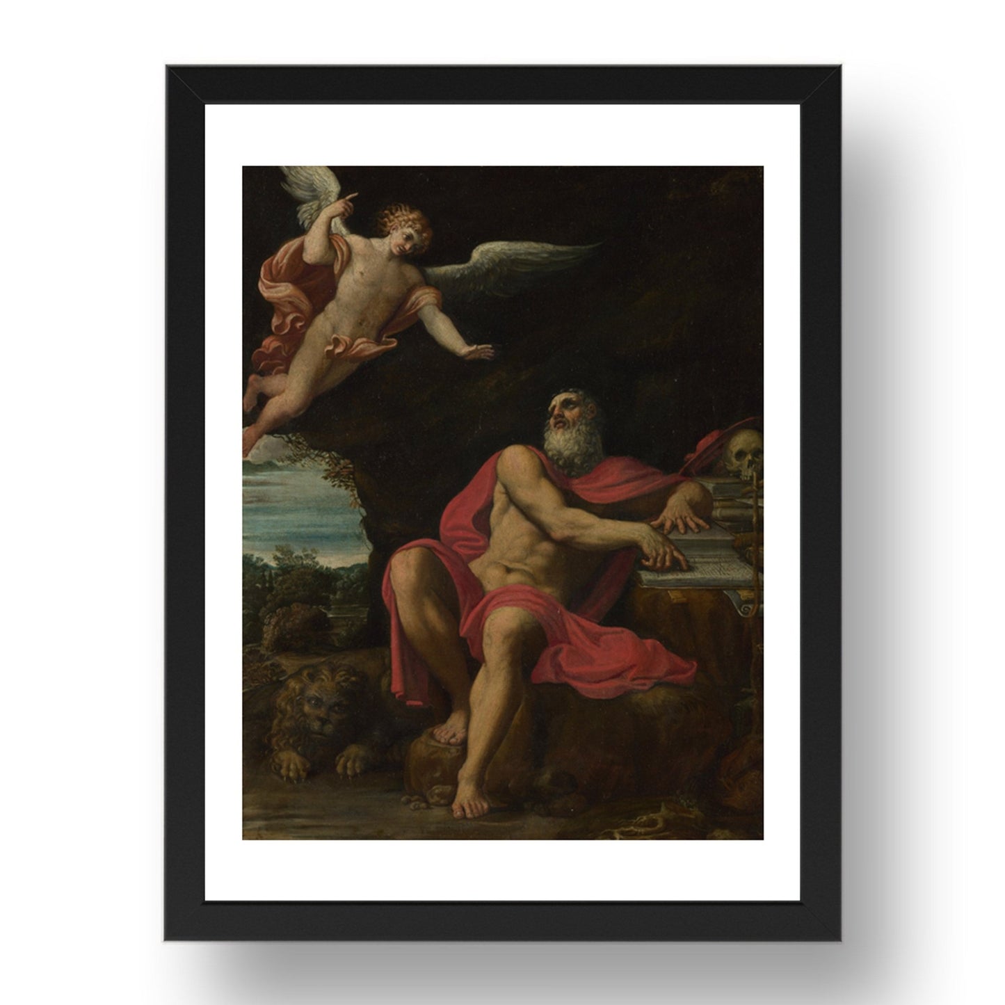Domenichino: The Vision of Saint Jerome, Poster in 17x13"(A3) Frame