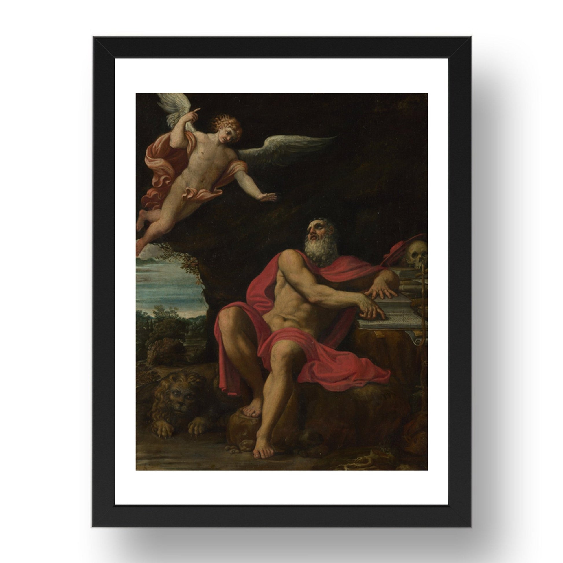 Domenichino: The Vision of Saint Jerome, Poster in 17x13"(A3) Frame